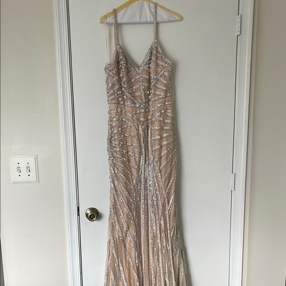 Elegant Beige Evening Gown
